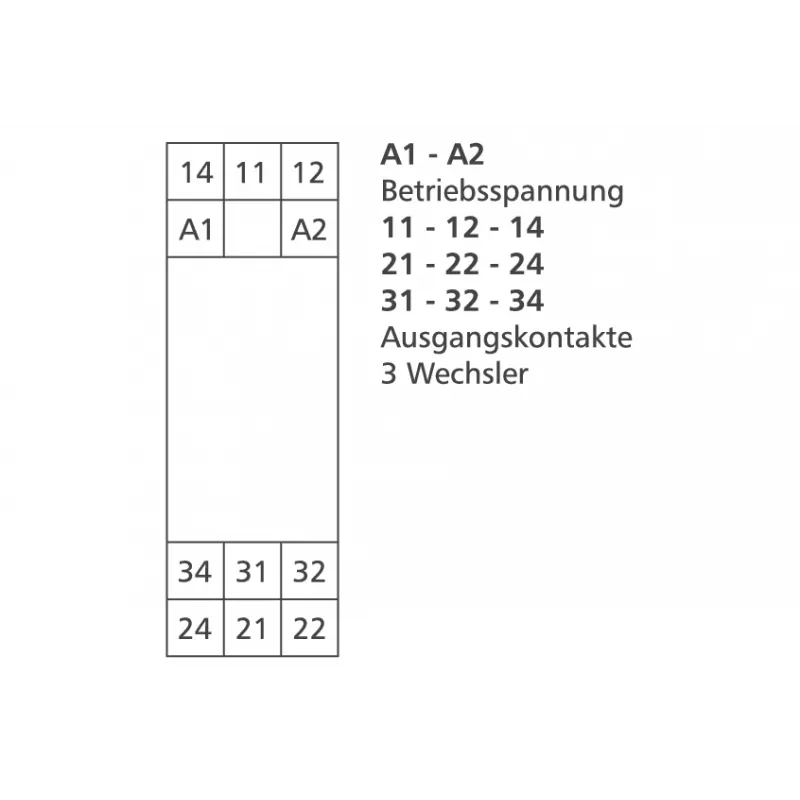 METZ CONNECT KRA-S12/21-21-21 Koppelrelais, 24 V AC Spule, 3 Wechslerkontakte, Weiß 11060913
