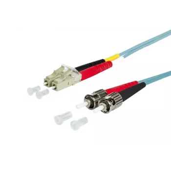 METZ BTR 151J1JOAO20E OpDAT Patchkabel OM3 LC-Duplex auf 2x ST Multimode 2m Aqua I-V(ZN)H 50/125