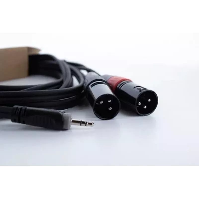 Cordial EY 3 WMM XLR Y-Adapter Kabel 3,5mm TRS Stecker auf 2x XLR Stecker 3m 14872