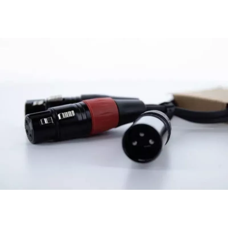 Cordial EY 0,3 MFF XLR Y-Adapter Kabel - 1x XLR Stecker auf 2x XLR Buchse, 0,3 m, Schwarz 14881