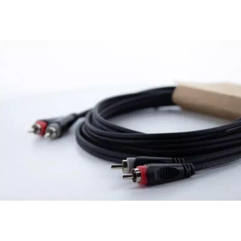 Cordial 14836 RCA Audiokabel 2x RCA Stecker auf 2x RCA Stecker 1,5m Schwarz