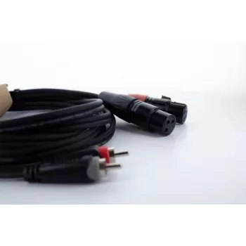 Cordial EU 3 FC XLR auf RCA Audiokabel 3 m Schwarz 14853