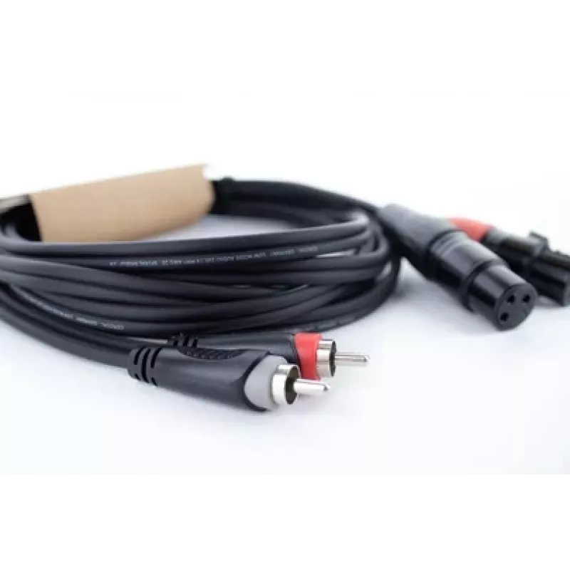 Cordial EU 3 FC XLR auf RCA Audiokabel 3 m Schwarz 14853