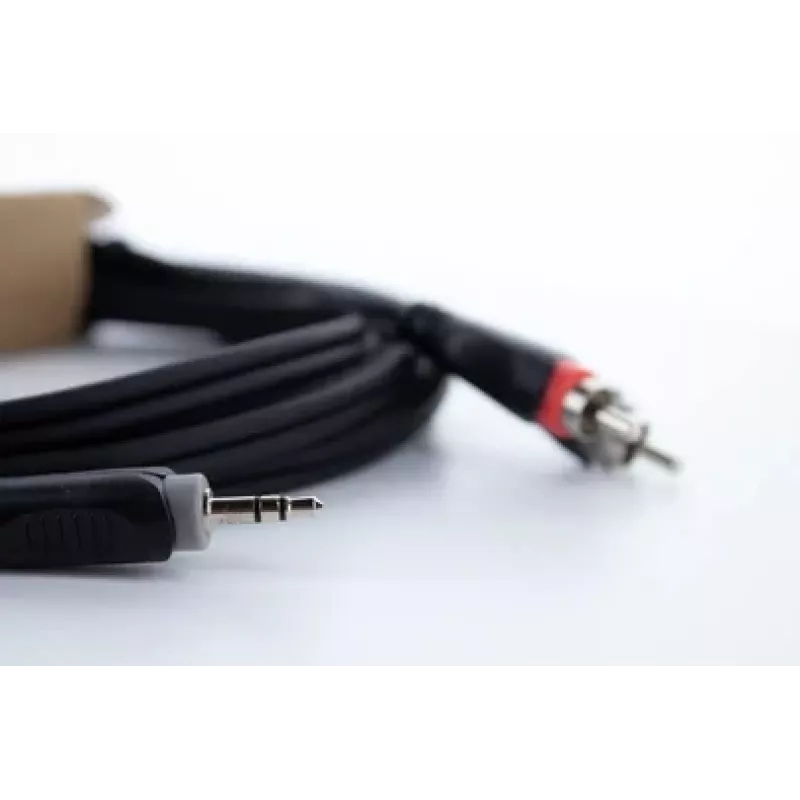 Cordial 14854 3,5mm Klinke auf 2x RCA Audio Y-Adapter Kabel 1m Schwarz