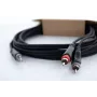 Cordial 14857 3,5mm Klinke auf 2 RCA Audio Y-Adapter Kabel 5m Schwarz
