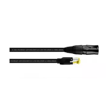 Cordial 15545 CAT 5e S/UTP RJ45 Patchkabel, 0,5 m, Schwarz, PUR-Mantel