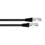Cordial 15618 CAT 6a S/FTP RJ45 Patchkabel, 1 m, schwarzer PUR-Mantel