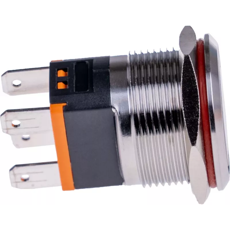 Joy-IT BUTTON22C-M-GR Taster tastend, 250 V AC, 15 A, IP67, IK10, 22 mm, grün