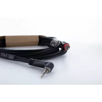 Cordial 14861 3,5mm Klinke auf 2x RCA Audio Y-Adapter Kabel 5m Schwarz