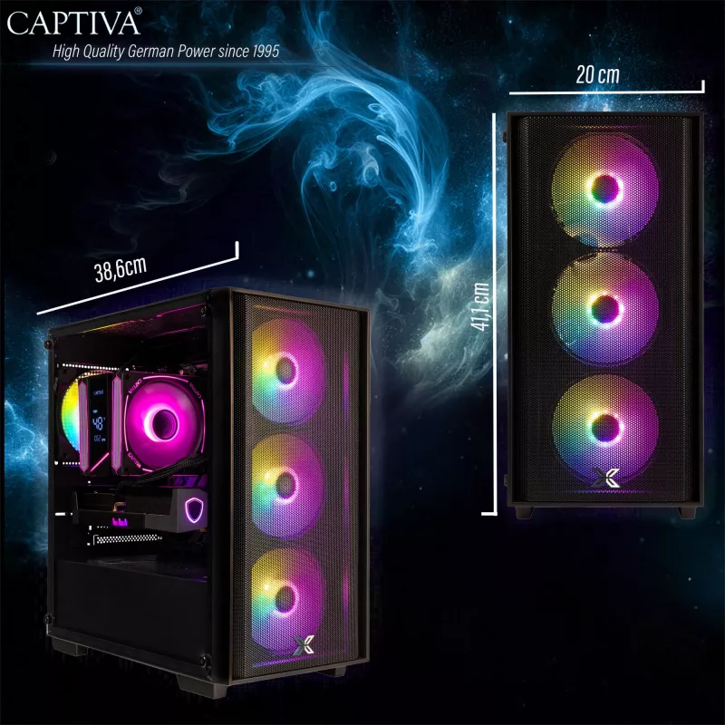 Captiva PC Business/Office R10-3550 (Ryzen 5 3400G/SSD 2TB/16GB/WLAN/ohne OS)