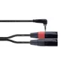 Cordial EY 1.5 WRMM XLR Y-Adapter Kabel 3,5mm TRS auf 2x XLR Stecker 1,5m Schwarz 14874