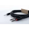 Cordial 14878 Audio-Y-Adapterkabel 6,3 mm Stereo-Klinke auf 2x 6,3 mm Mono-Klinke 3 m Schwarz