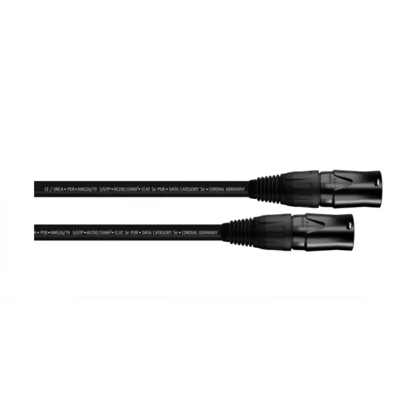 Cordial 15557 CAT 5e S/UTP Patchkabel, RJ45, 1,5 m, Schwarz, PUR