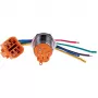 JOY-IT BUTTON22A-L-RD Rastender Drucktastenschalter, 250 V AC, 3 A, SPST-NO, Rot, IP67, IK10