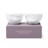 FIFTYEIGHT PRODUCTS T012201 Schüsselset 200ml Grinsend & Küssend Weißes Porzellan