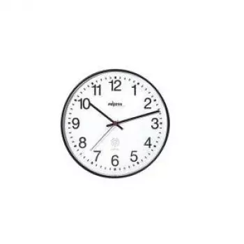 PEWETA Funk-Wanduhr 30cm Schwarz Kunststoff Schleichendes Uhrwerk 51.130.312