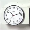PEWETA Funk-Wanduhr 30cm Schwarz Kunststoff Schleichendes Uhrwerk 51.130.312