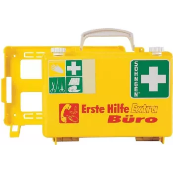 SÖHNGEN Extra Office Erste-Hilfe-Kasten DIN 13157, oranges ABS-Gehäuse, wandmontierbar, für bis zu 20 Personen O320126