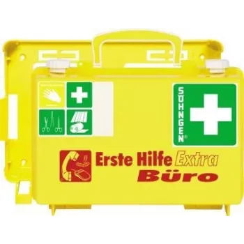 SÖHNGEN Extra Office Erste-Hilfe-Kasten DIN 13157, oranges ABS-Gehäuse, wandmontierbar, für bis zu 20 Personen O320126