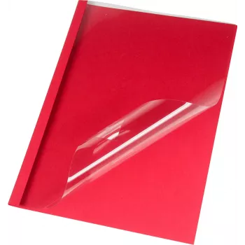 LMG Thermobindemappen A4 Rot Lederoptik 1,5 mm Rücken, 50 Blatt Kapazität, 50er-Pack LMG-BMDLM-RO-R1,5