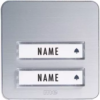 M-E MODERN-ELECTRONICS KTA-2 A/S silberner Aufputz-Türklingeltaster, IP44, Aluminium