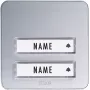 M-E MODERN-ELECTRONICS KTA-2 A/S silberner Aufputz-Türklingeltaster, IP44, Aluminium