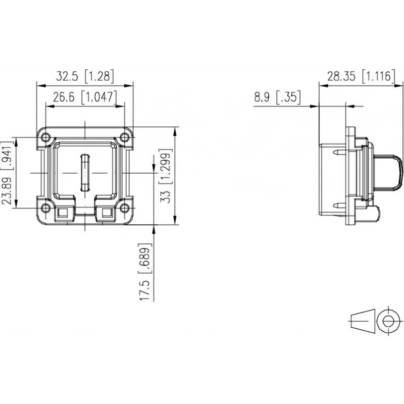 METZ CONNECT 1309413003-E Montagekit für C6Amodul RJ45 Keystone-Module