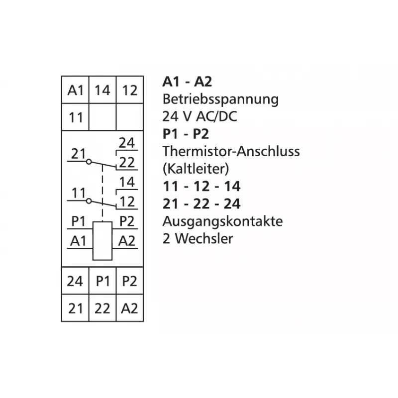 METZ CONNECT Thermistorrelais TMR-E12, 24V AC/DC, 2W, ohne Fehlerspeicher 1103151322