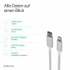 Flexline USB-C auf Lightning PD Ladekabel 2m Weiß FL31-13053