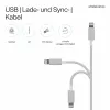 Flexline USB-C auf Lightning PD Ladekabel 2m Weiß FL31-13053