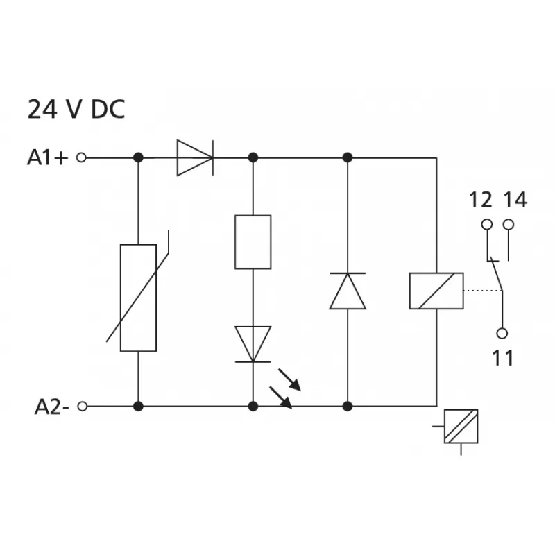 METZ CONNECT KRA-M6/21 Schnittstellenrelaismodul 24V AC/DC, 1 CO Kontakt, 6A, Weiß 11061525
