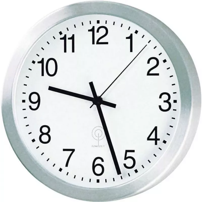 PEWETA Funk-Aluminium-Wanduhr 20cm Silber 51.017.215