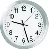 PEWETA ALU Funk-Wanduhr D=30cm Silber 51.017.315