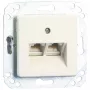 Metz Connect UPk Unterputz-Universal-Anschlusseinheit, UAE-Design, 2xRJ45, Mini-Klemme (130064111-I)