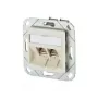 METZ CONNECT BTR E-DAT modul 8/8(8) UPk Unterputz-Datendose, 2x RJ-45, CAT 6e, geschirmt, Perlweiß RAL 1013 1309121101-E
