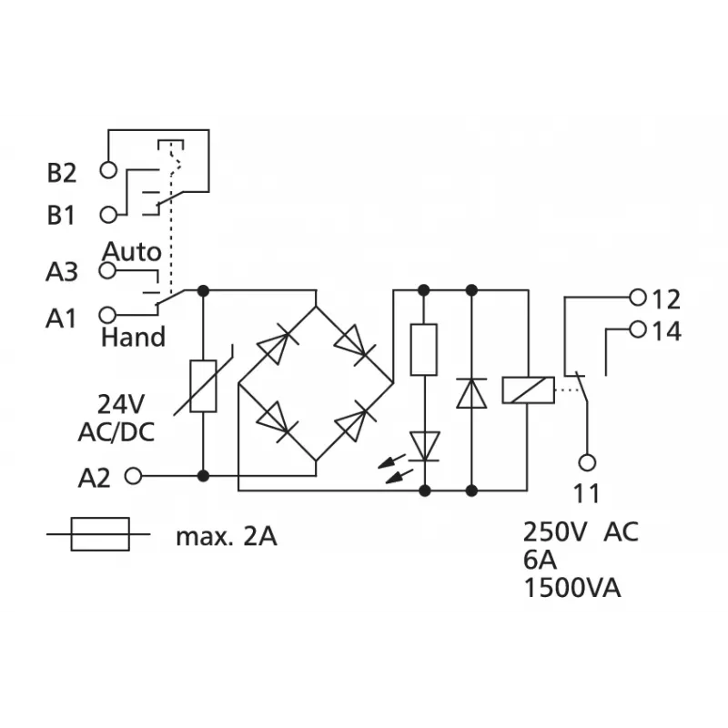 METZ CONNECT KRA-SR-M8/21 Leistungsrelaismodul, 24 V AC/DC, 1 Wechsler, Weiß (11064513)
