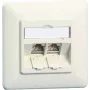 METZ CONNECT E-DAT modul 8/8(8) UP Unterputz-RJ45-Anschlussdose Cat.6A geschirmt, Reinweiß 1309121002-E-90