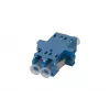 METZ CONNECT 15090074-I LC Duplex auf SC Simplex Hybrid LWL-Adapter, Single-Mode OS2, Blau