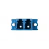 METZ CONNECT 15090074-I LC Duplex auf SC Simplex Hybrid LWL-Adapter, Single-Mode OS2, Blau