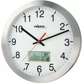 PEWETA Funkwanduhr 51.161.315, weißes Zifferblatt, 300 mm, DCF77