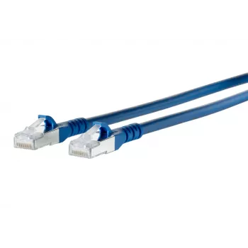 METZ BTR Netcom RJ45 Netzwerk-Patchkabel CAT 6A S/FTP 1,5 m Blau mit Rastnasenschutz 1308451544-E
