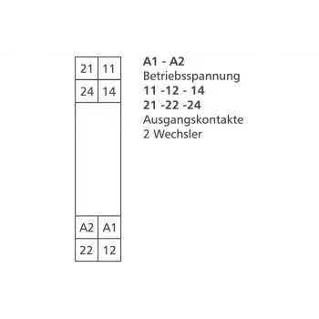 METZ CONNECT RM 21/21 230VAC Schnittstellenrelaismodul mit LED, 2 Wechslerkontakte, DIN-Schiene 11050705