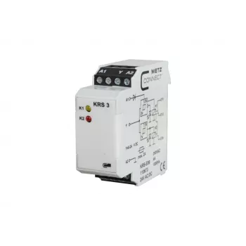 METZ CONNECT KRS-E08 3 24 V AC/DC Schnittstellenrelaismodul, 1 Wechsler, 8 A, DIN-Schiene 110673