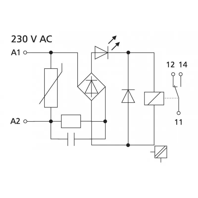 METZ CONNECT KRA-M6/21 Leistungsrelais Weiß (11061505)