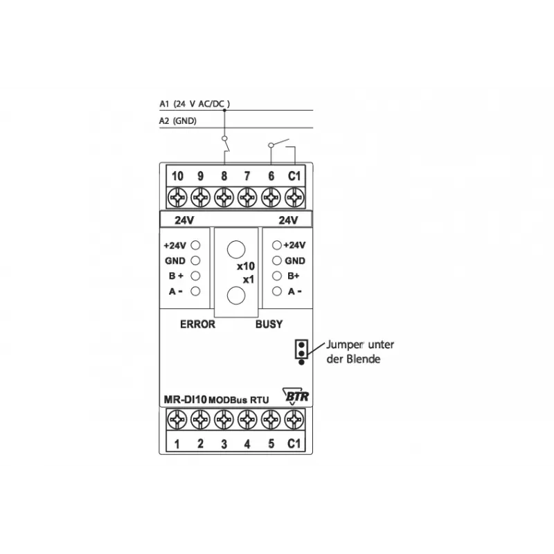 METZ Connect Modbus Digitales Eingangsmodul 10DI 24VAC/VDC (1108311319)