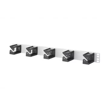 METZ CONNECT BTR Kabelmanagement 1U Rack-Panel, 5 Ringe, Schwarz 130894-01-03-E