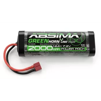 Absima Greenhorn NiMH Akku-Pack 7,2V 2000mAh T-Plug Softcase für RC-Modelle