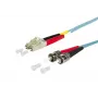 METZ BTR 151J1JOAO10E OpDAT OM3 LC-Duplex auf 2x ST Multimode LWL-Patchkabel, 1m, Aqua, LSZH