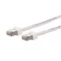 METZ CONNECT Ultraflex500 CAT 6 S/FTP Patchkabel, RJ-45 Stecker auf RJ-45 Stecker, 1,0 m, Weiß, halogenfrei 13084V1088-E