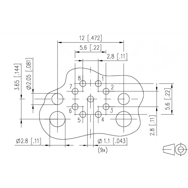 METZ MMT471A315-0004 PCB-Buchse, 8-polig, 2,54 mm Rastermaß, THT, gerade